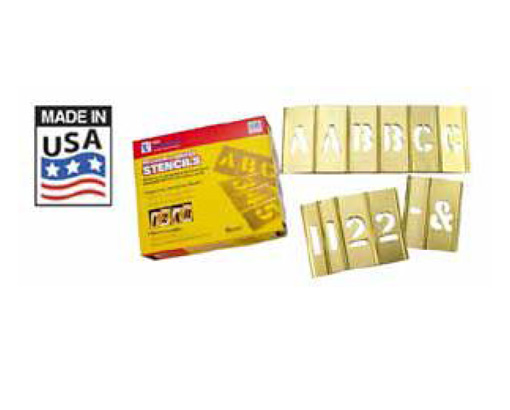 Interlocking Brass Stencils 77 Piece Single Number Set